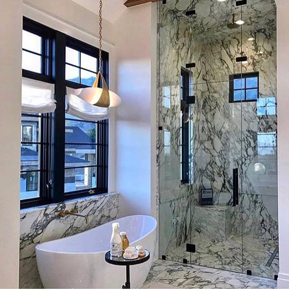 Incredible Solid Custom Marble Wall With Amenities