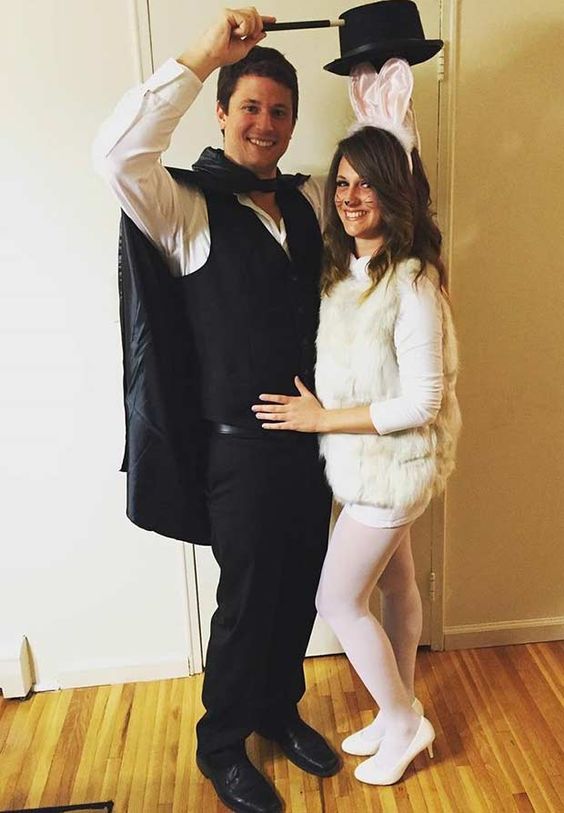 Magician and Bunny DIY Couple Halloween Costume