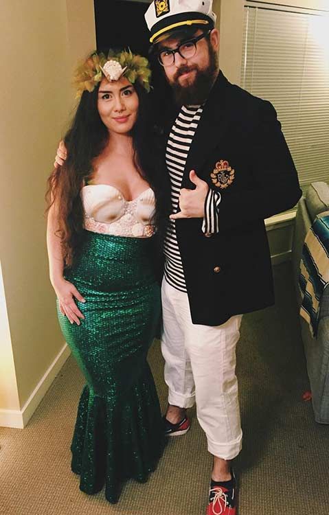 60+ Halloween Couple Costume Ideas - Perfect for Any Spooky Duo! 54 Mermaid and Sailor Couple Halloween Costume