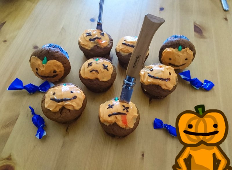 Pumpkin cupcakes to celebrate the launch of pumpkin Halloween themed game.