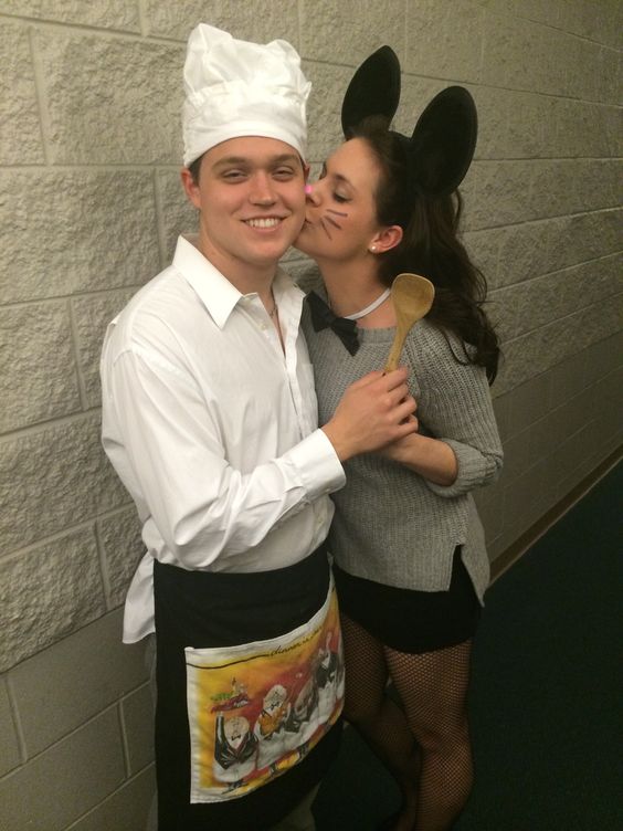 60+ Halloween Couple Costume Ideas - Perfect for Any Spooky Duo! 60 Remy & Linguini from Ratatouille Couple Costume