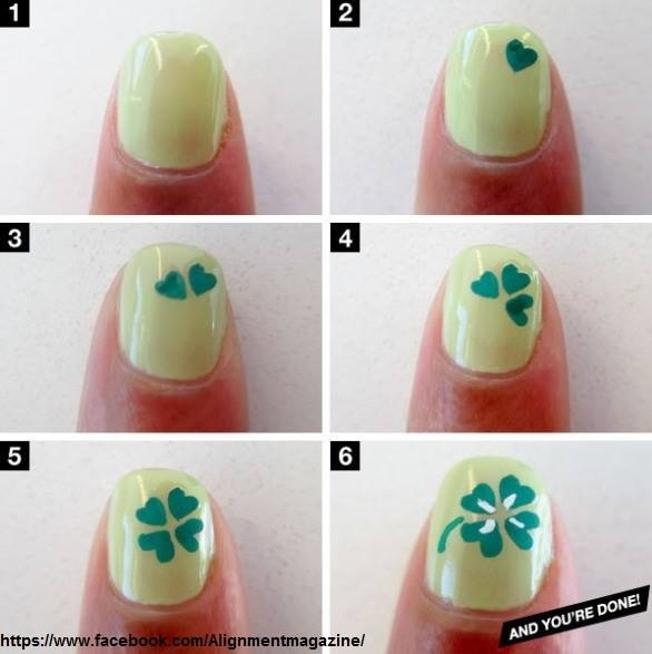 Simple Short Nail With Flower