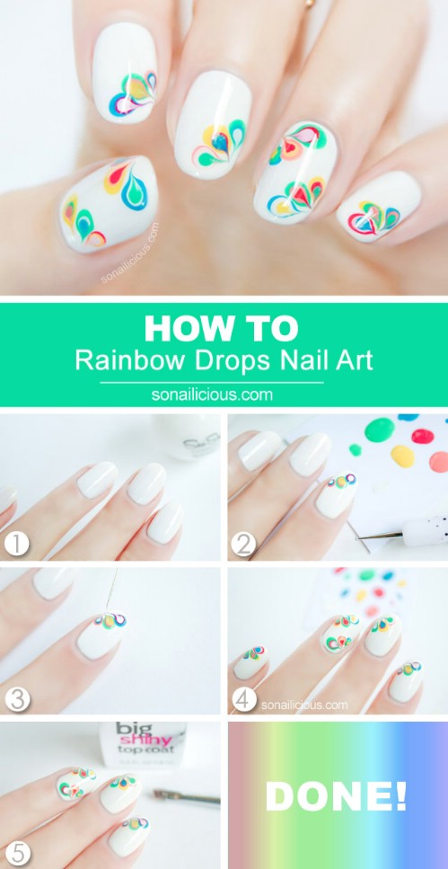 Swanky Rainbow Nails
