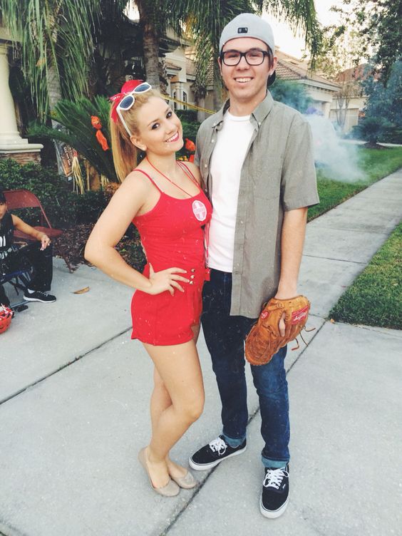 squints and wendy peffercorn from the sandlot. couple costumes for Halloween