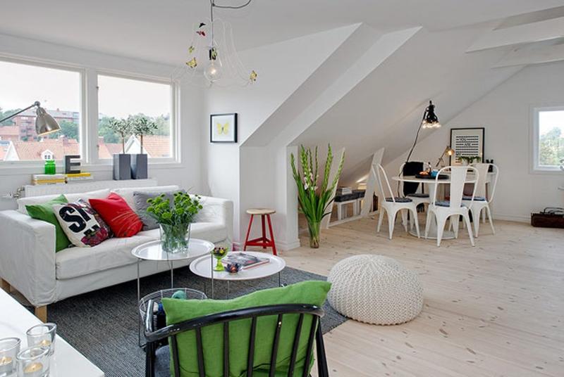 Attic Scandinavian Living Room