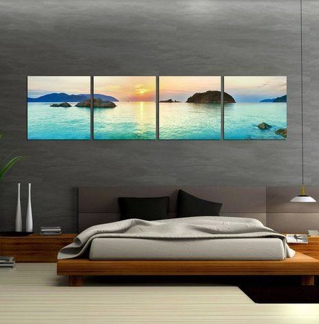 Awesome Master Bedroom Designs With Dark Wall And Gorgeous Paintings
