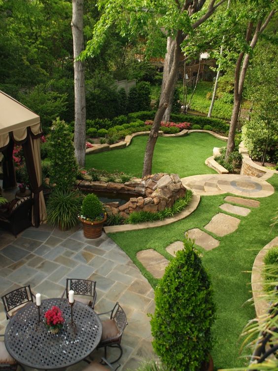 Backyard landscaping