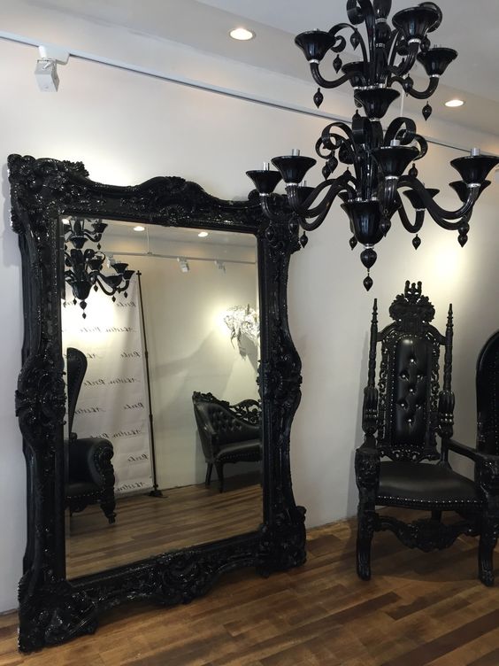 gothic decor ornate mirror reek boldness dramatic décor