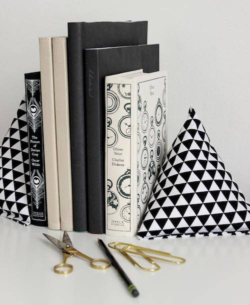 Fabric Pyramid Bookends
