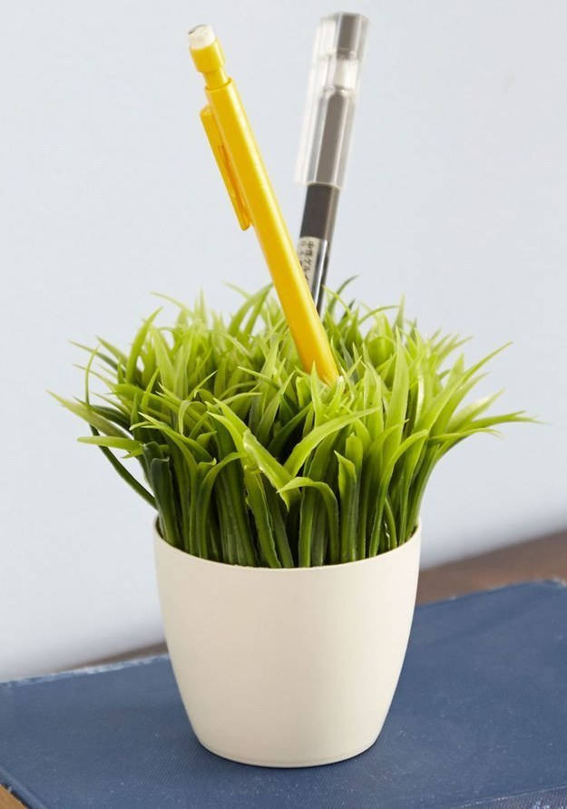 Faux-plant Pen Holder