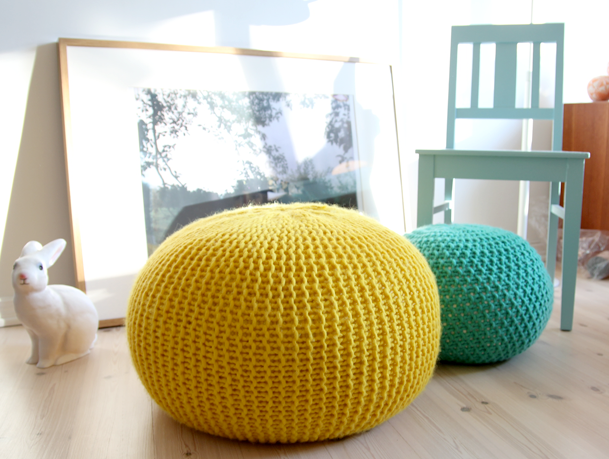Make some of these floor poufs for extra seating.