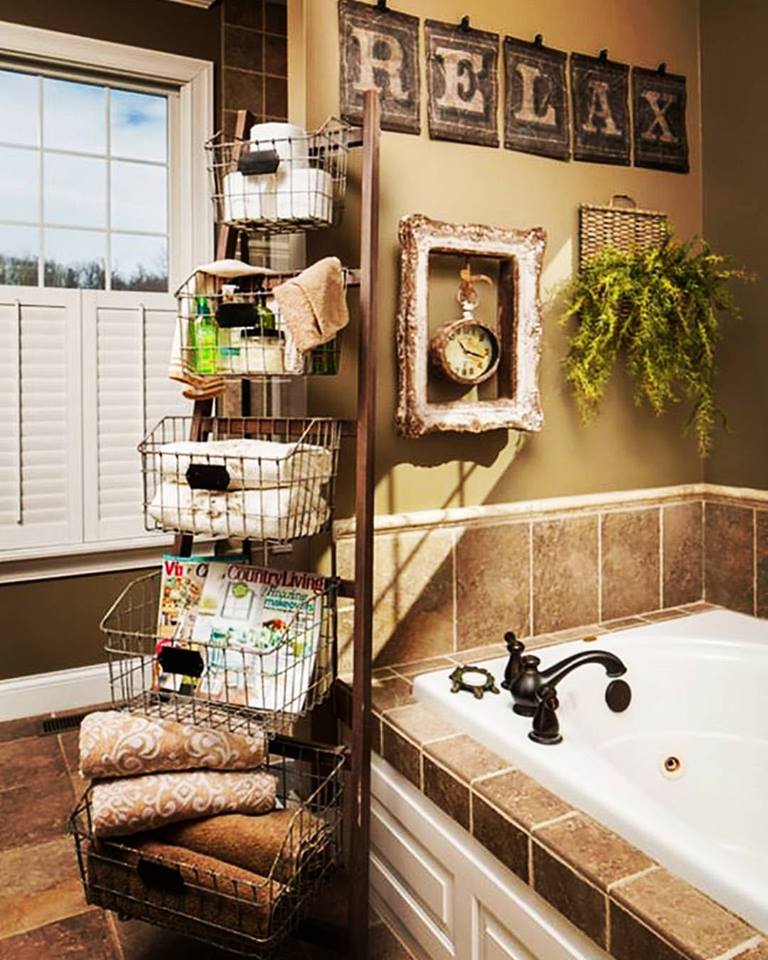 Rustic With Boho Style Bathroom