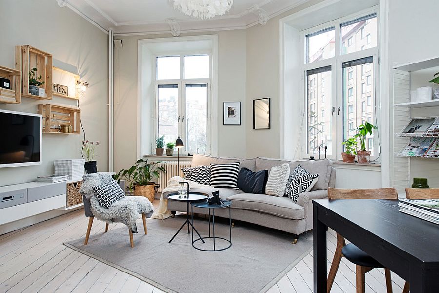 Small living room decorating idea in Scandinavian style Design - Studio Cuvier