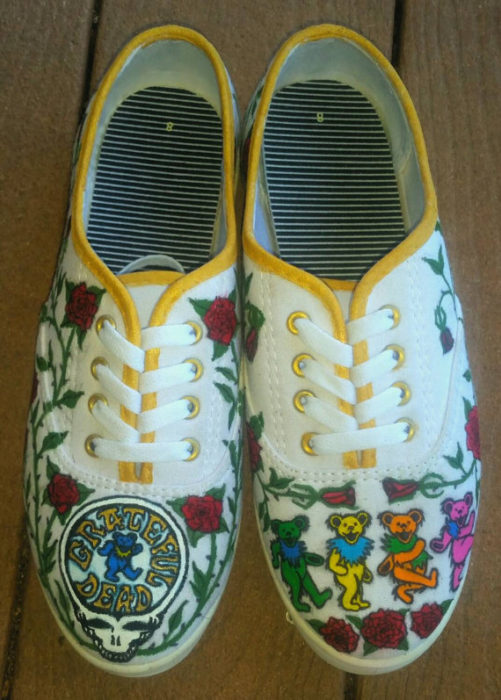 The Grateful Dead Hand Painted Sneakers