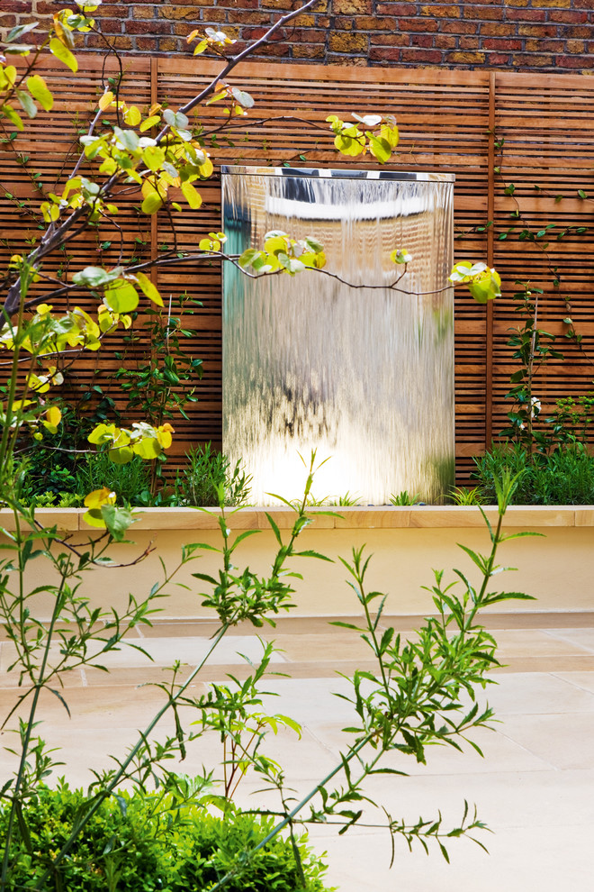 Water flowing cascade down a wall is a beautiful sight.