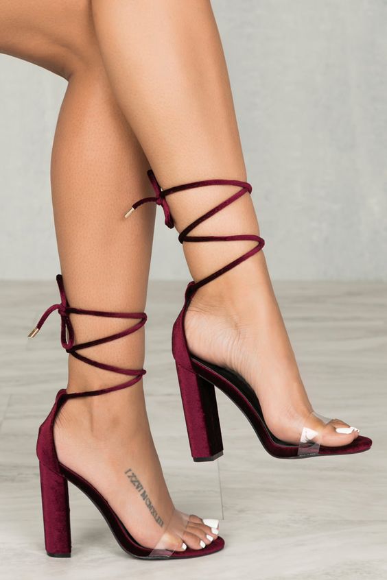 Wicked Lace Up Block Heel
