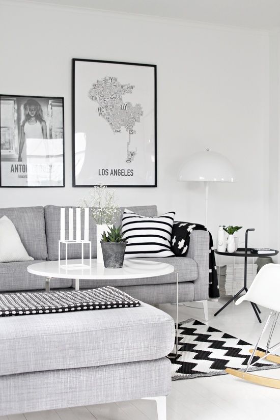 With Scandinavian style décor.