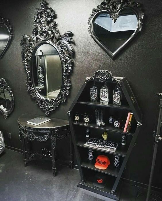 36 Dramatic Home Gothic Décor Design Ideas that Reek of Boldness 4 bathroom style
