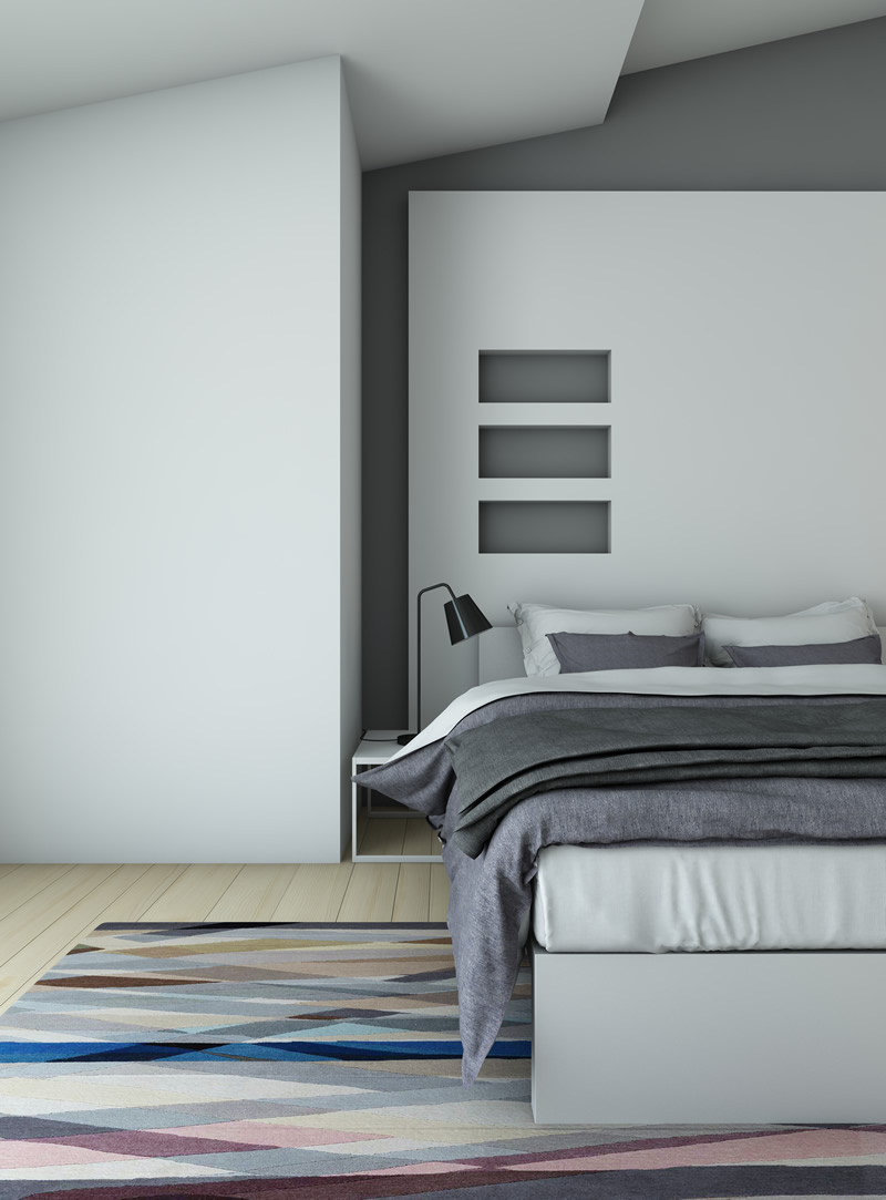 contemporary grey design bedroom