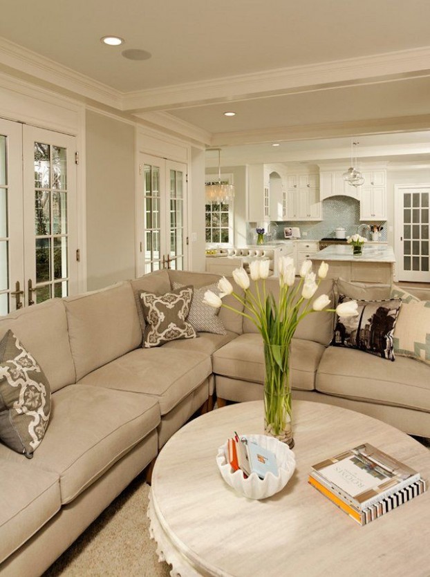 40 Elegant Beige Living Room Ideas That, What Colours Go With Beige Sofa