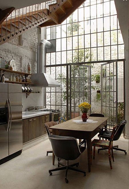 Beautiful Kitchen Design For Loft Apartment