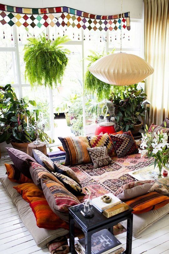 Bohemian living room decor