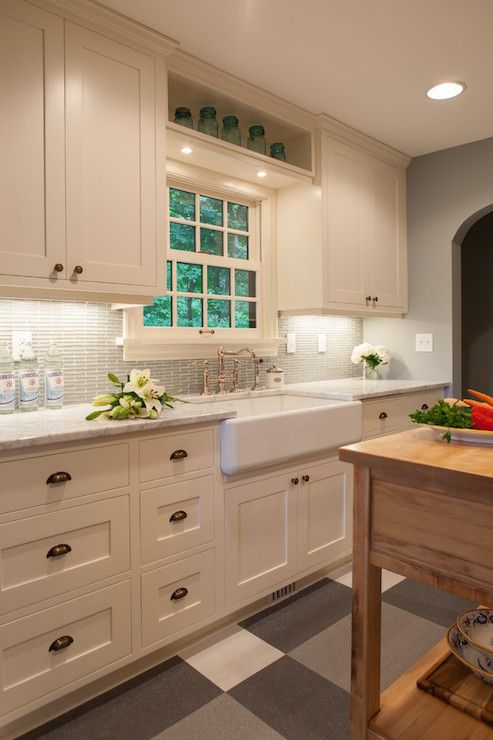 Gorgeous gray and ivory kitchen