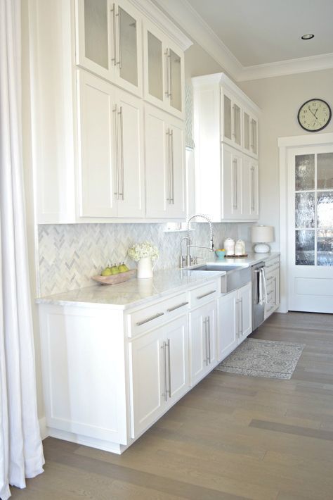 Modern White Kitchen tour with farmhouse touches