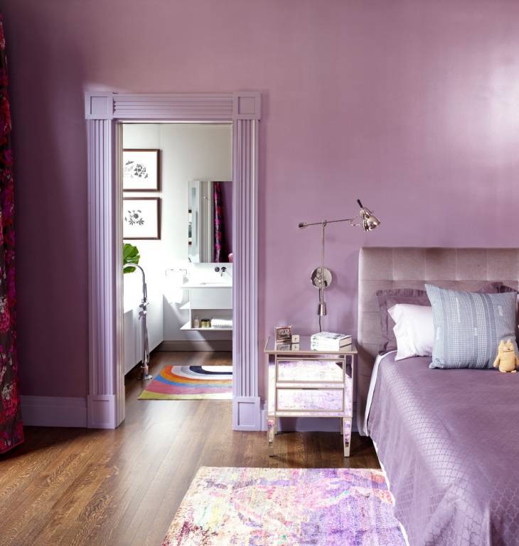 Stylish Purple Pastel Bedroom