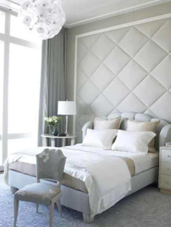 White-Grey Small Guest Room Design