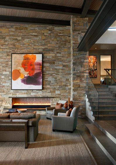 Transform Your Space: 45 Contemporary Living Room Decor Ideas 2 A Bricked Wall