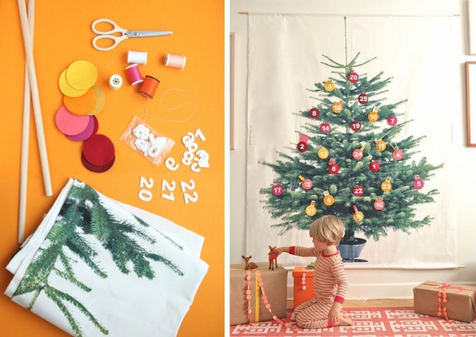 A large advent calendar that doubles as a Christmas tree