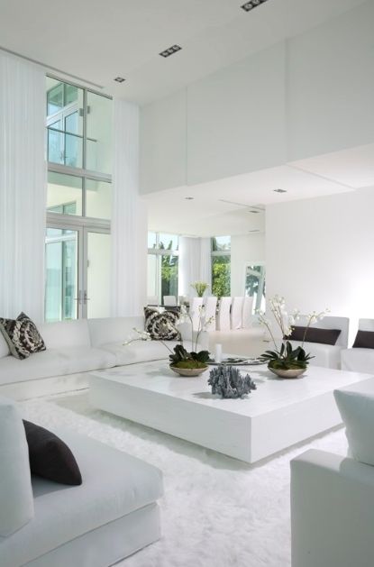 All white room are powerful, entrancing and contemporary.