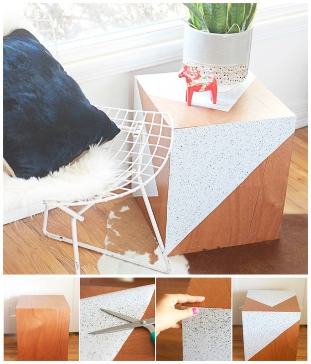 Art Deco Side Table from hellolidy - Transform Your Old Furniture into Amazing New Ones
