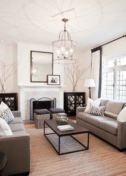 Bare floors and neutral rugs make a great combination