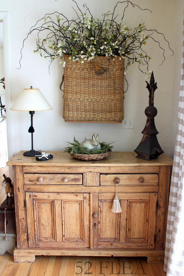 Basket of Floral Twigs