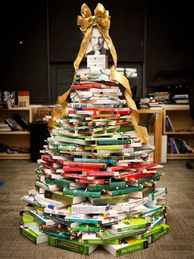 Books Christmas Tree