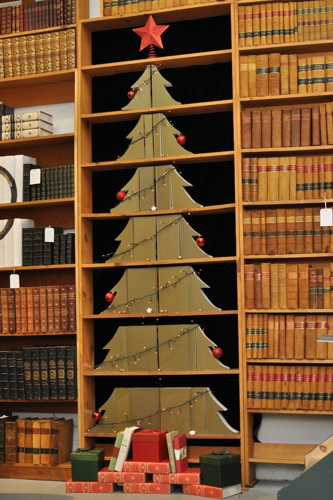 Bookshelf Christmas Tree