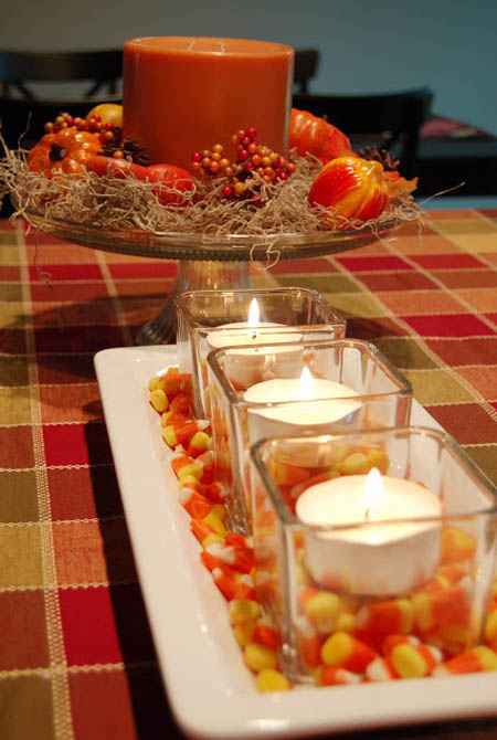 Candlelit Thanksgiving Table Setting