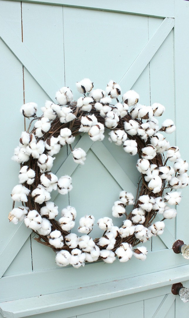 Christmas Cotton Wreath