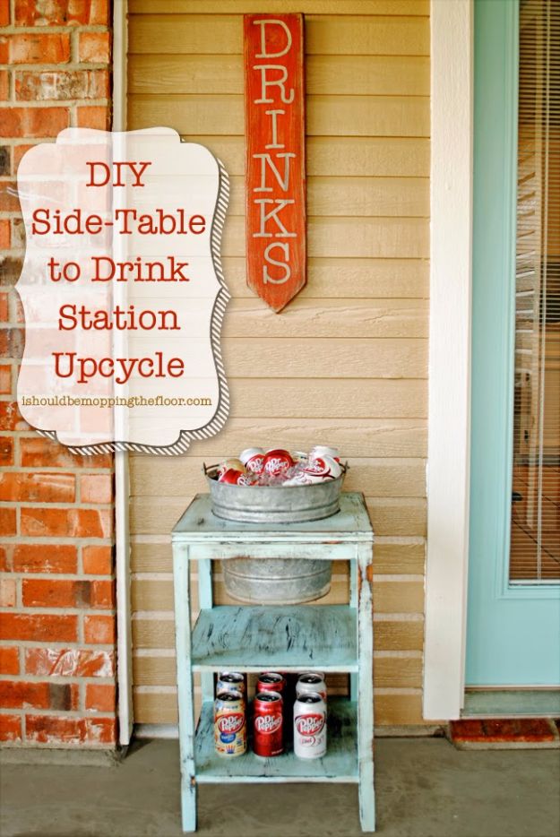 DIY Drink Station via ishouldbemoppingthefloor