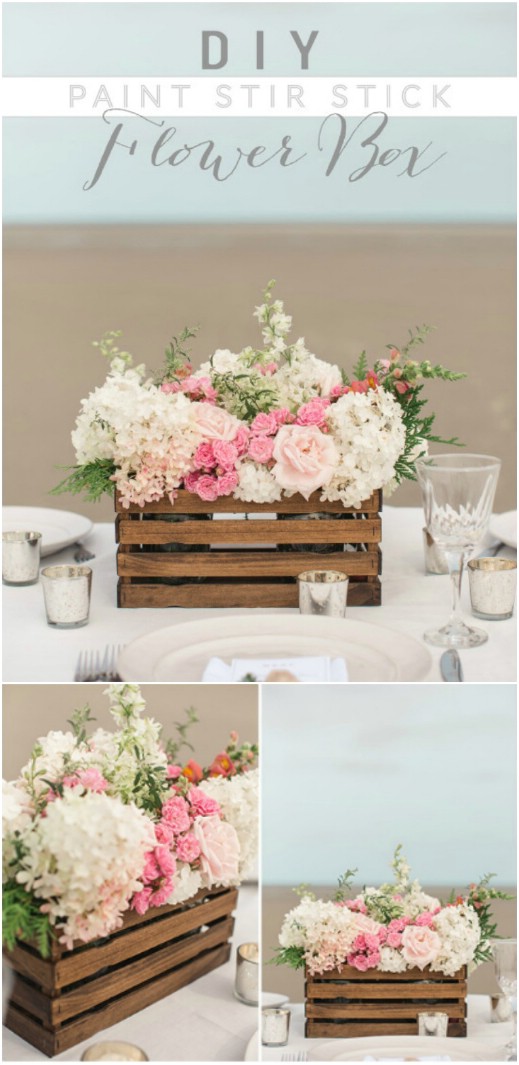 DIY Rustic Flower Crate via weddingchicks