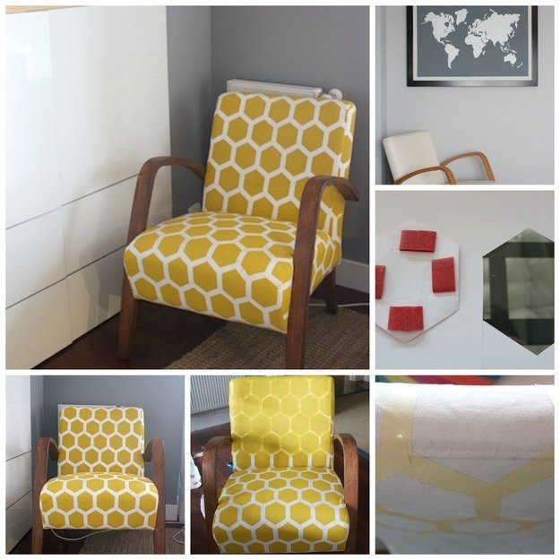 DIY Stenciled Armchair from Alittlebiteofeverything
