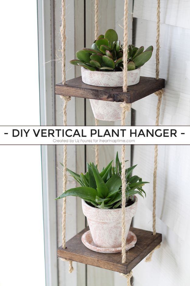 DIY Vertical Plant Hanger via iheartnaptime
