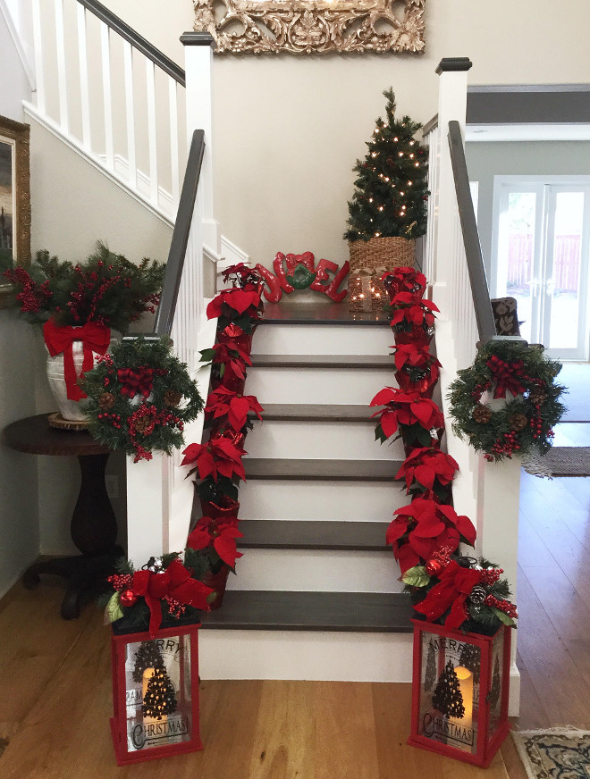 Decorating with Poinsettias for Christmas