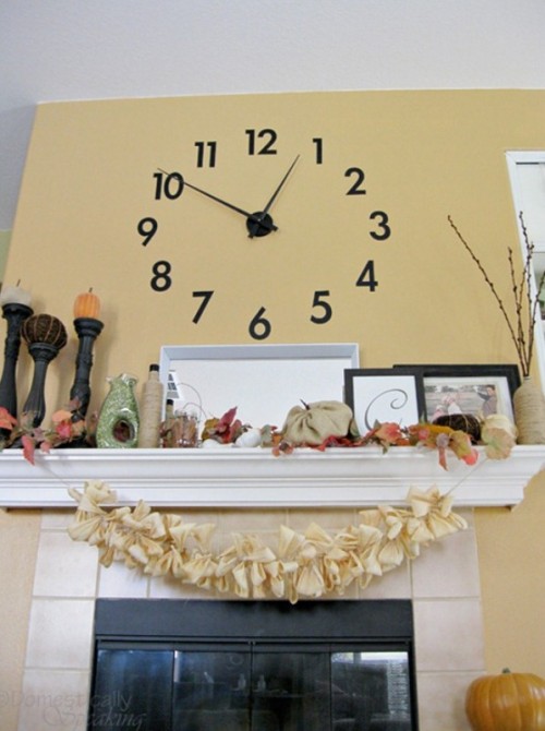 Dress up your mantel with a DIY burlap garland.