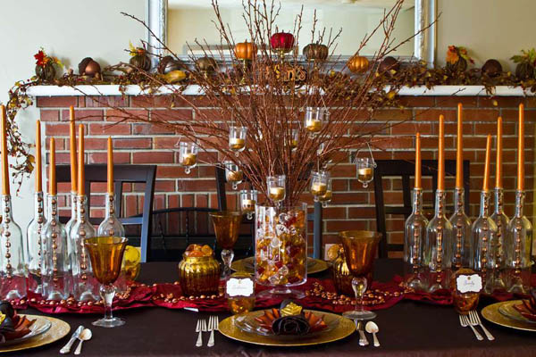 Festive Thanksgiving Table Arrangement