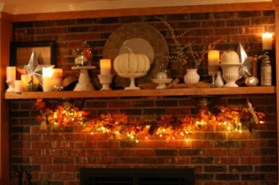35+ Creative Thanksgiving Decorating Ideas 10 Fireplace Mantle Thanksgiving Decor
