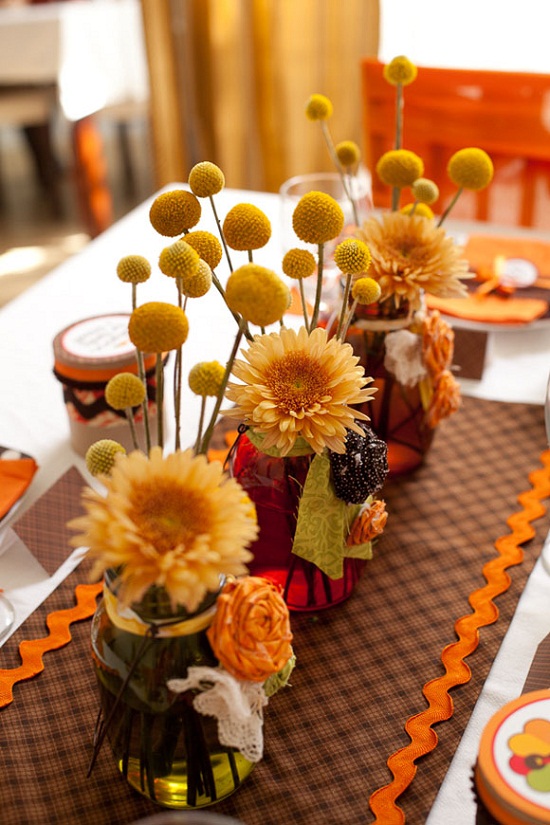 Floral arrangement thanksgiving centerpieces