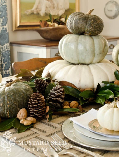 Fresh Thanksgiving Table Centerpiece